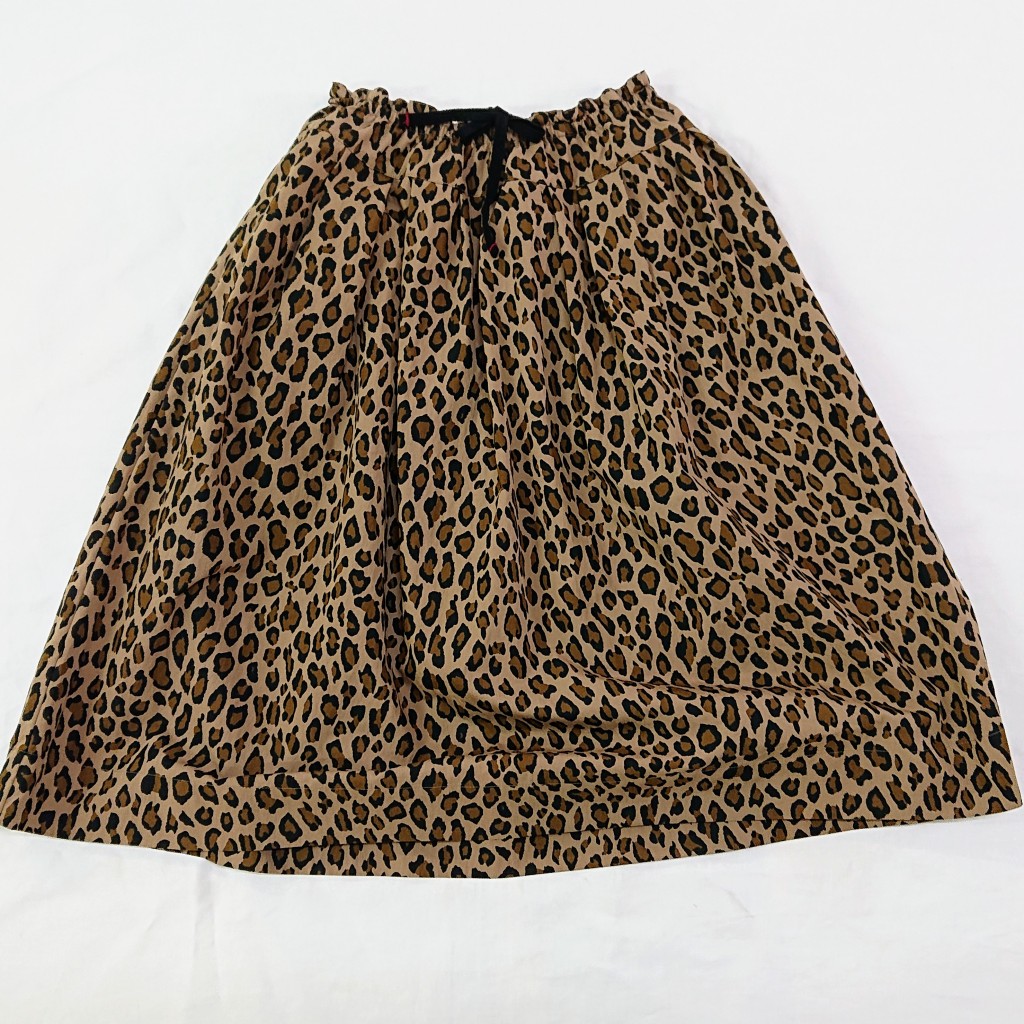 Tigre brocante コットンナイロンレオパードポケットフィセルスカート